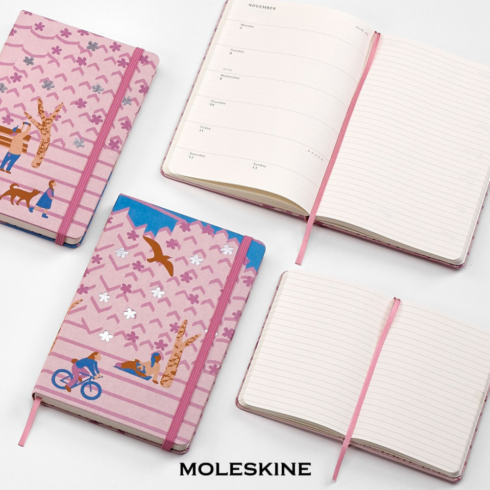 Set of Sakura Notebooks - Moleskine - plain and ruled, L, 2 pcs.