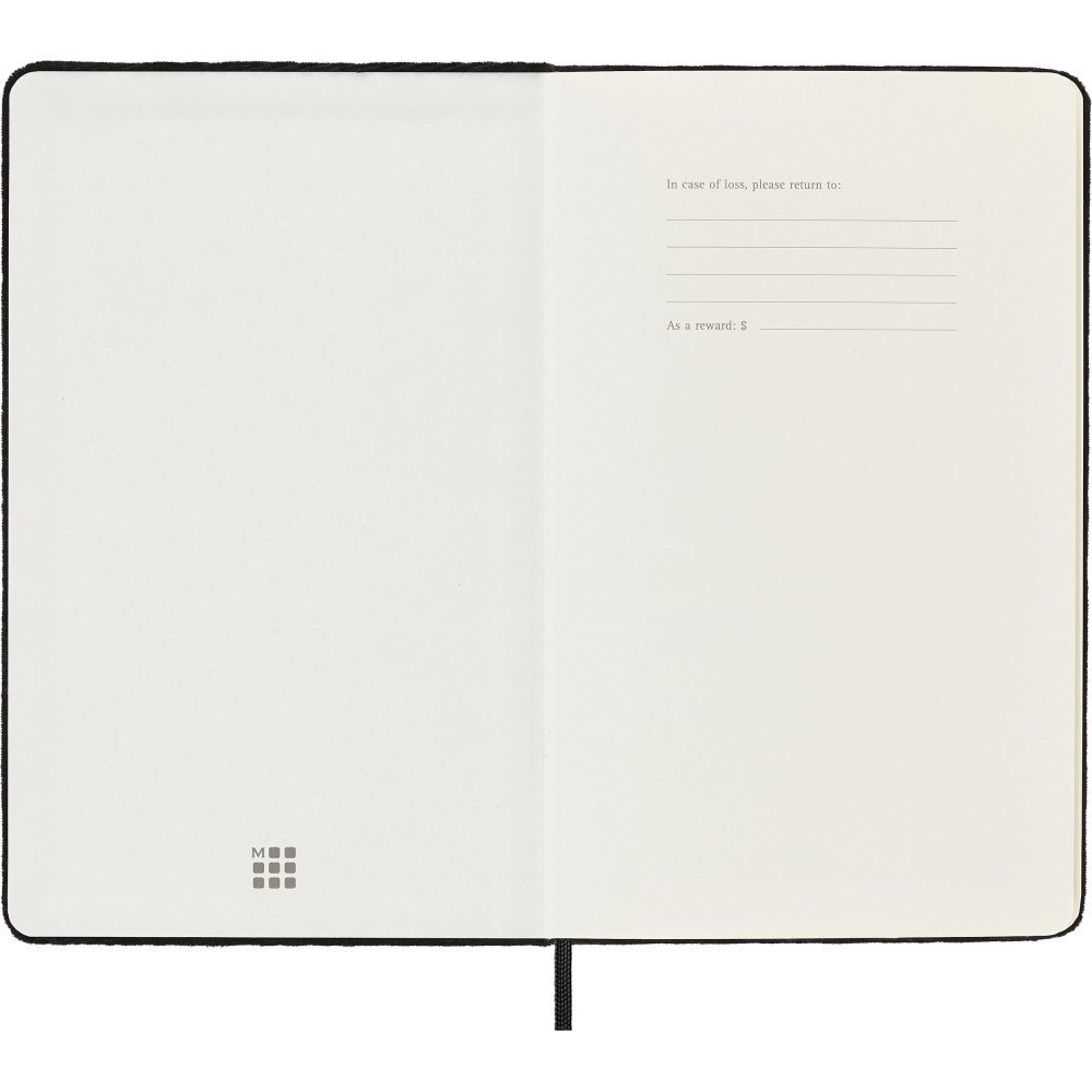 Notebook Velvet in box - Moleskine - ruled, Black, hardcover, L