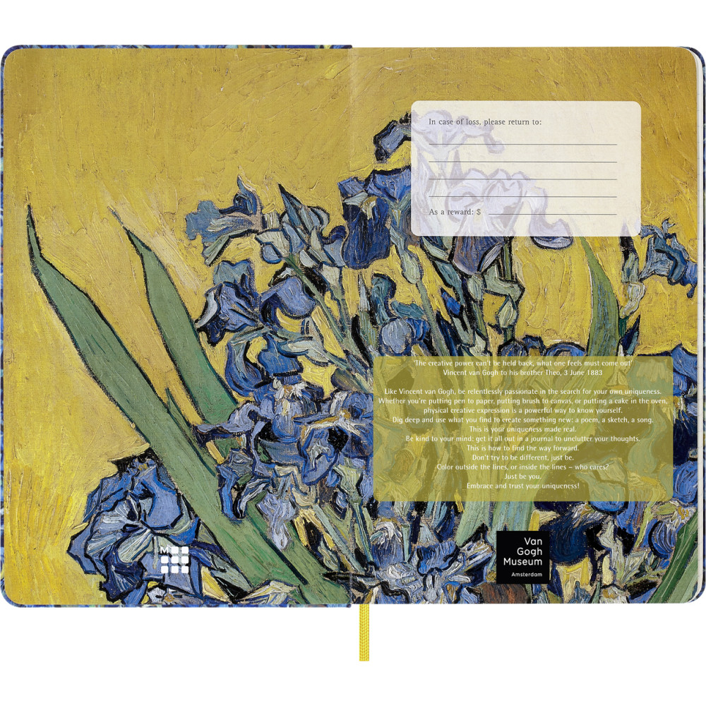 Notatnik Irysy - Moleskine x Van Gogh Museum - w linie, twarda okładka, L