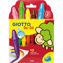 Grube kredki świecowe dla dzieci - Giotto bebe - 10 kolorów