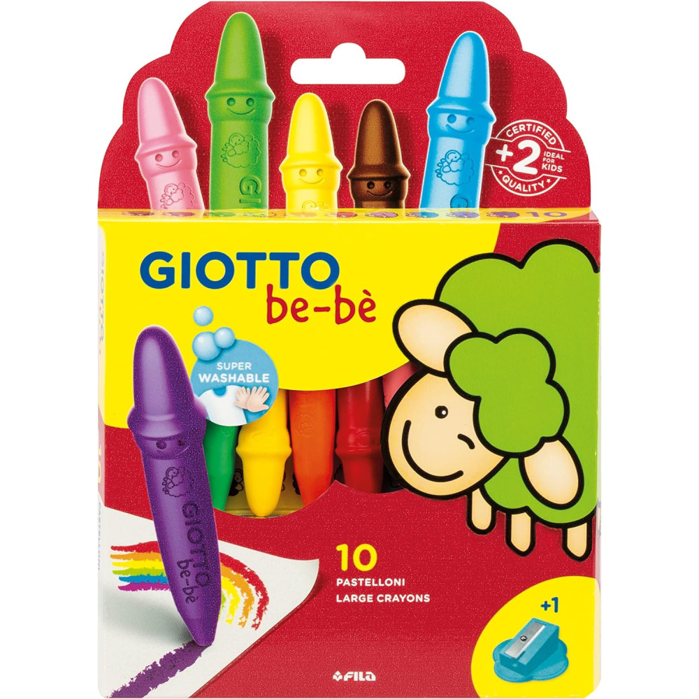 Grube kredki świecowe dla dzieci - Giotto bebe - 10 kolorów