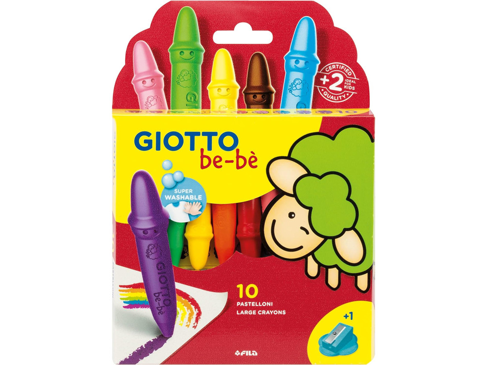 Grube kredki świecowe dla dzieci - Giotto bebe - 10 kolorów