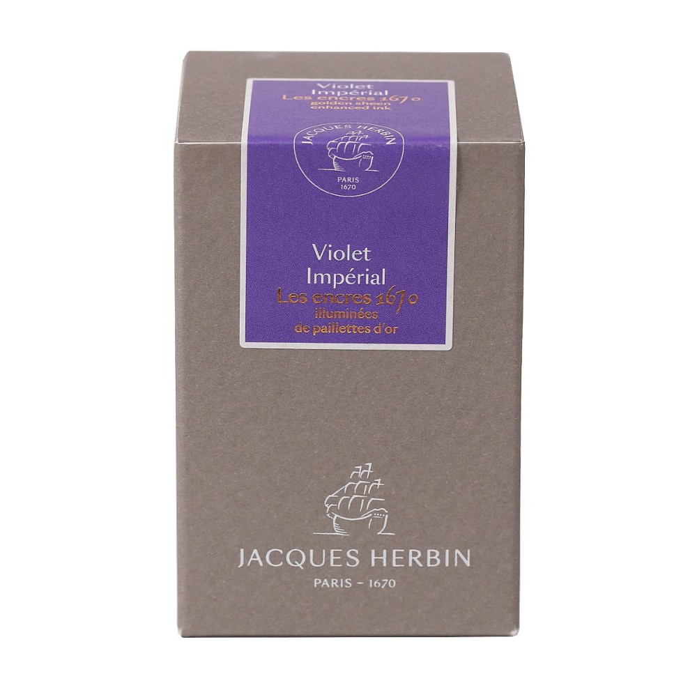1670 Ink bottle - J.Herbin - Violet Imperial, 50 ml