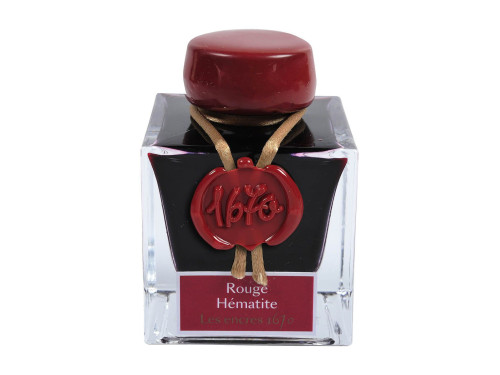 Atrament 1670 w butelce - J.Herbin - Hematite Red, 50 ml