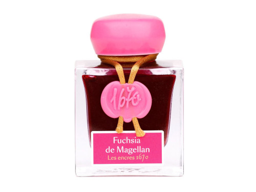 1670 Ink bottle - J.Herbin - Fuchsia de Magellan, 50 ml