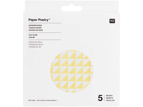 Gift wrapping tissue paper - Paper Poetry - Triangles, 5 pcs.