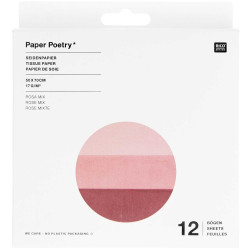 Gift wrapping tissue paper - Paper Poetry - Rose, 12 pcs.