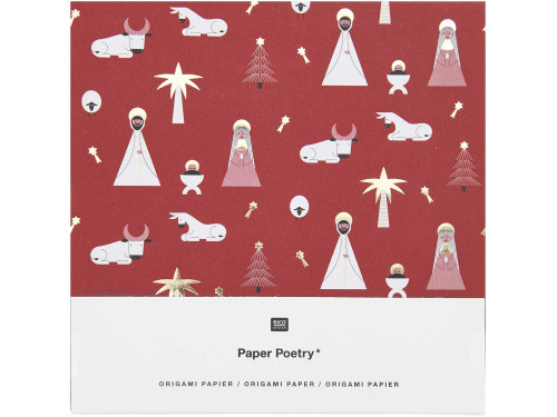 Origami paper, Christmas Rocks! - Paper Poetry - 15 x 15 cm, 50 sheets