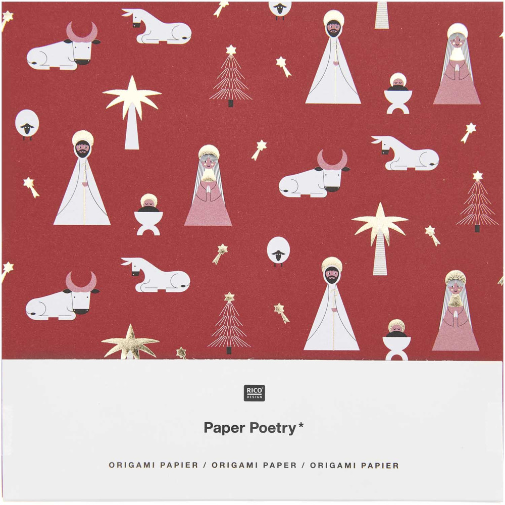 Origami paper, Christmas Rocks! - Paper Poetry - 15 x 15 cm, 50 sheets