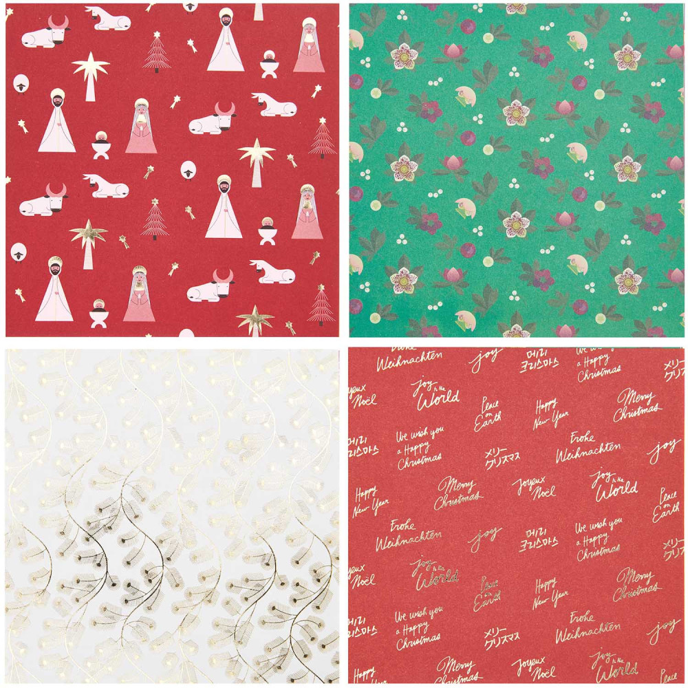 Origami paper, Christmas Rocks! - Paper Poetry - 15 x 15 cm, 50 sheets