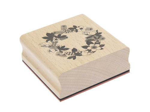 Wooden stamp Christmas Rocks! - Paper Poetry - Wreath