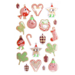 Puffy 3D stickers, Christmas Rocks! - Paper Poetry - Figurative, 20 pcs.