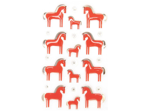 Żelowe naklejki, Christmas Rocks! - Paper Poetry - Horses, 22 szt.