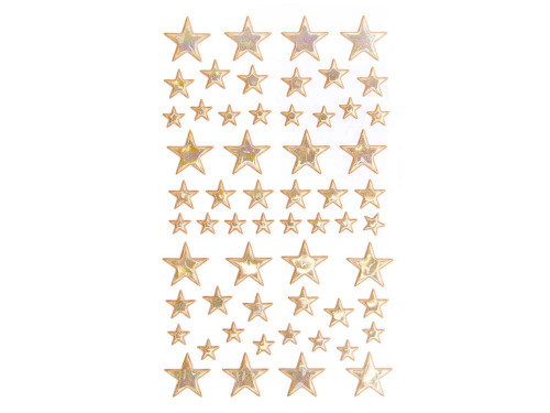 Puffy 3D stickers Stars - Paper Poetry - gold, 58 pcs.