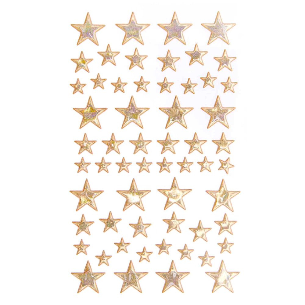 Puffy 3D stickers Stars - Paper Poetry - gold, 58 pcs.