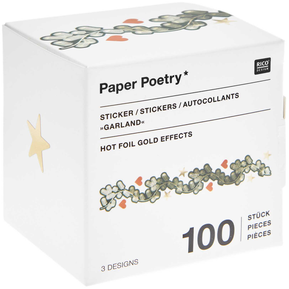 Naklejki, Christmas Rocks! - Paper Poetry - Branches, 100 szt.
