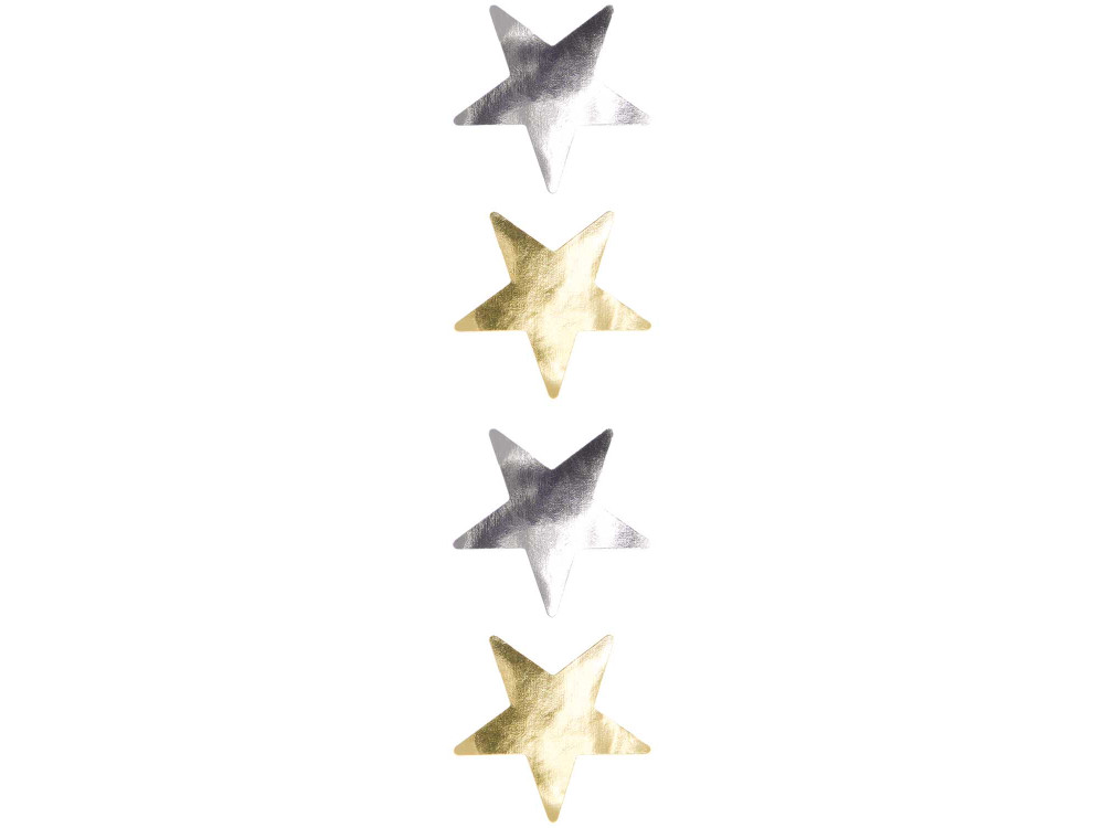 Stickers, Christmas Rocks! Stars - Paper Poetry - gold and silver, 120 pcs.