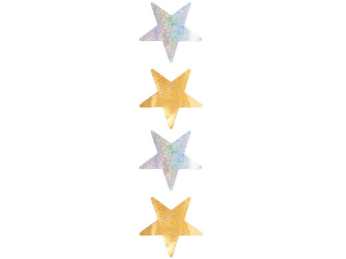 Stickers, Christmas Rocks! Stars - Paper Poetry - gold and silver holo, 120 pcs.