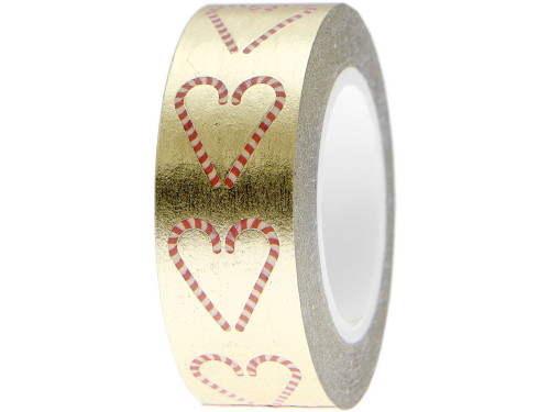 Tape Christmas Rocks - Paper Poetry - Candy Canes, 15 mm x 10 m