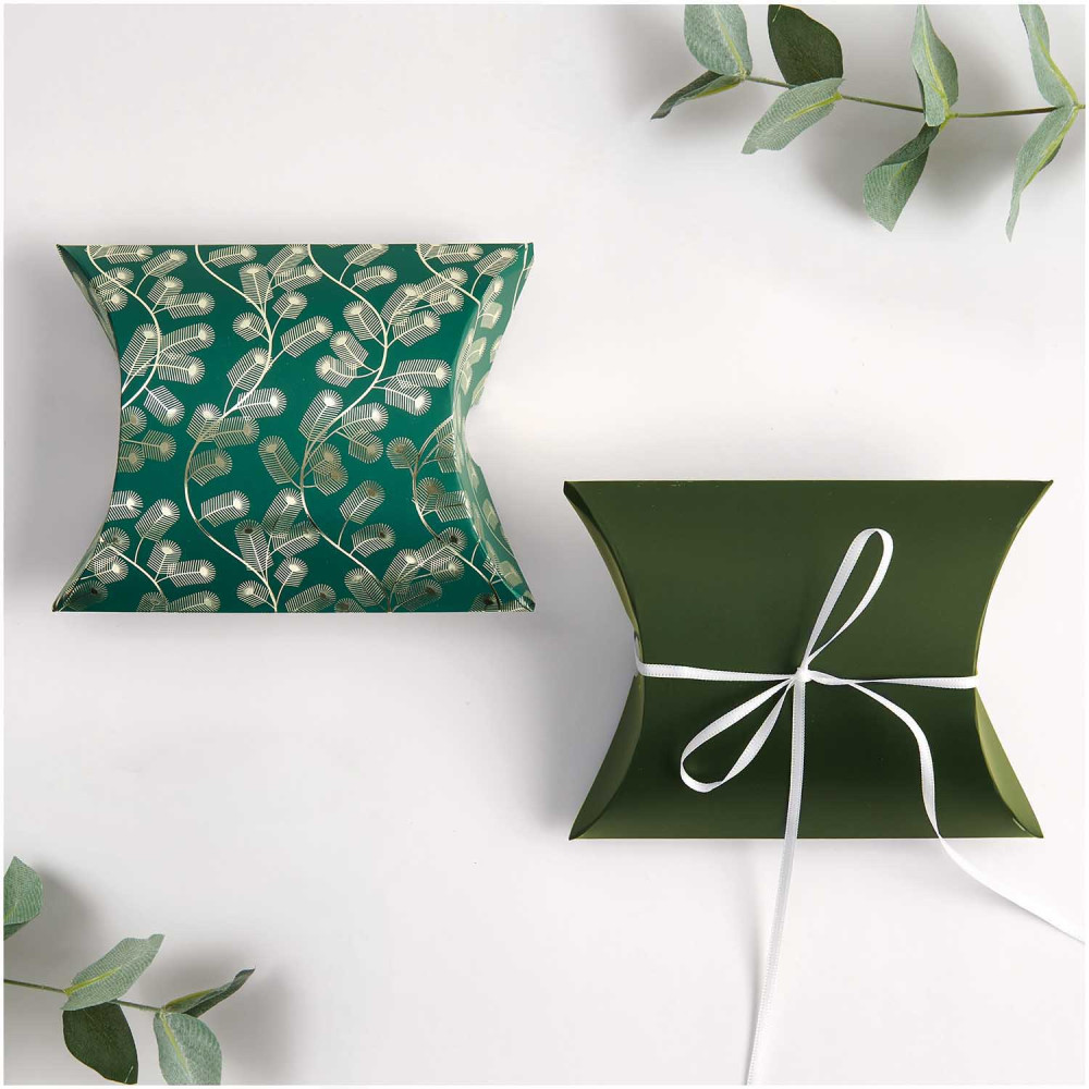 Gif boxes - Rico Design - green and gold, 12 x 18 cm, 4 pcs.