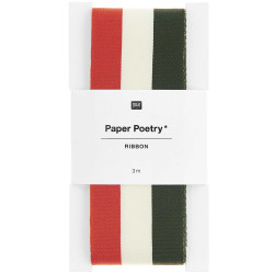 Woven ribbon, Stripes - Paper Poetry - 3,8 cm x 3 m