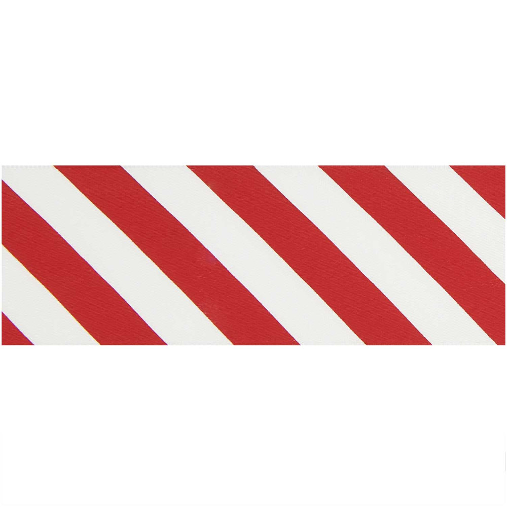 Polyester ribbon, Stripes - Paper Poetry - white and red, 3,8 cm x 3 m
