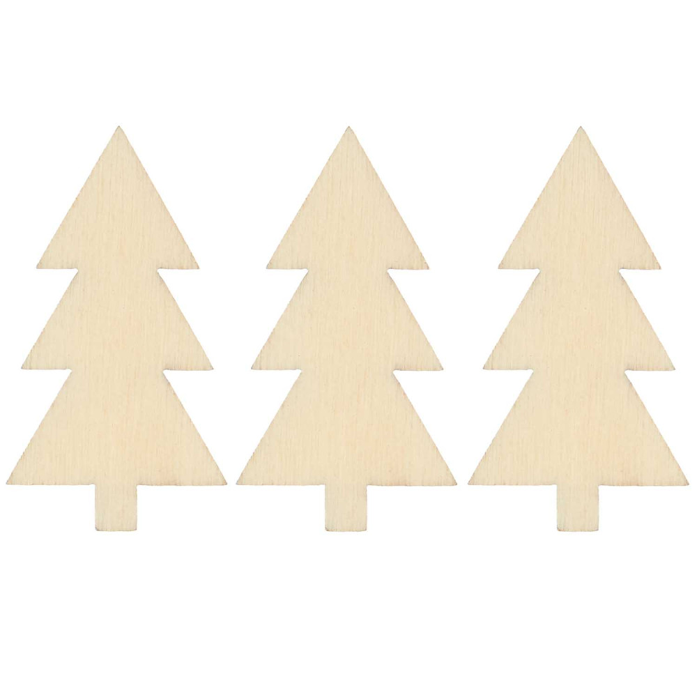 Drewniane konfetti świąteczne Jodły - Rico Design - naturalne, 36 szt.