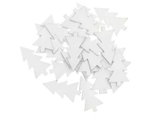 Wooden confetti Fir Tree - Rico Design - white, 36 pcs.