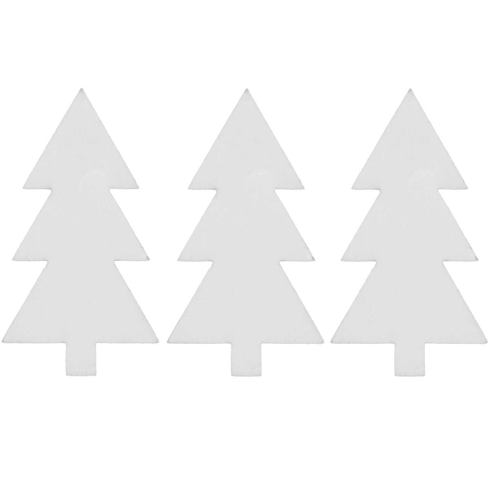 Drewniane konfetti świąteczne Jodły - Rico Design - białe, 36 szt.