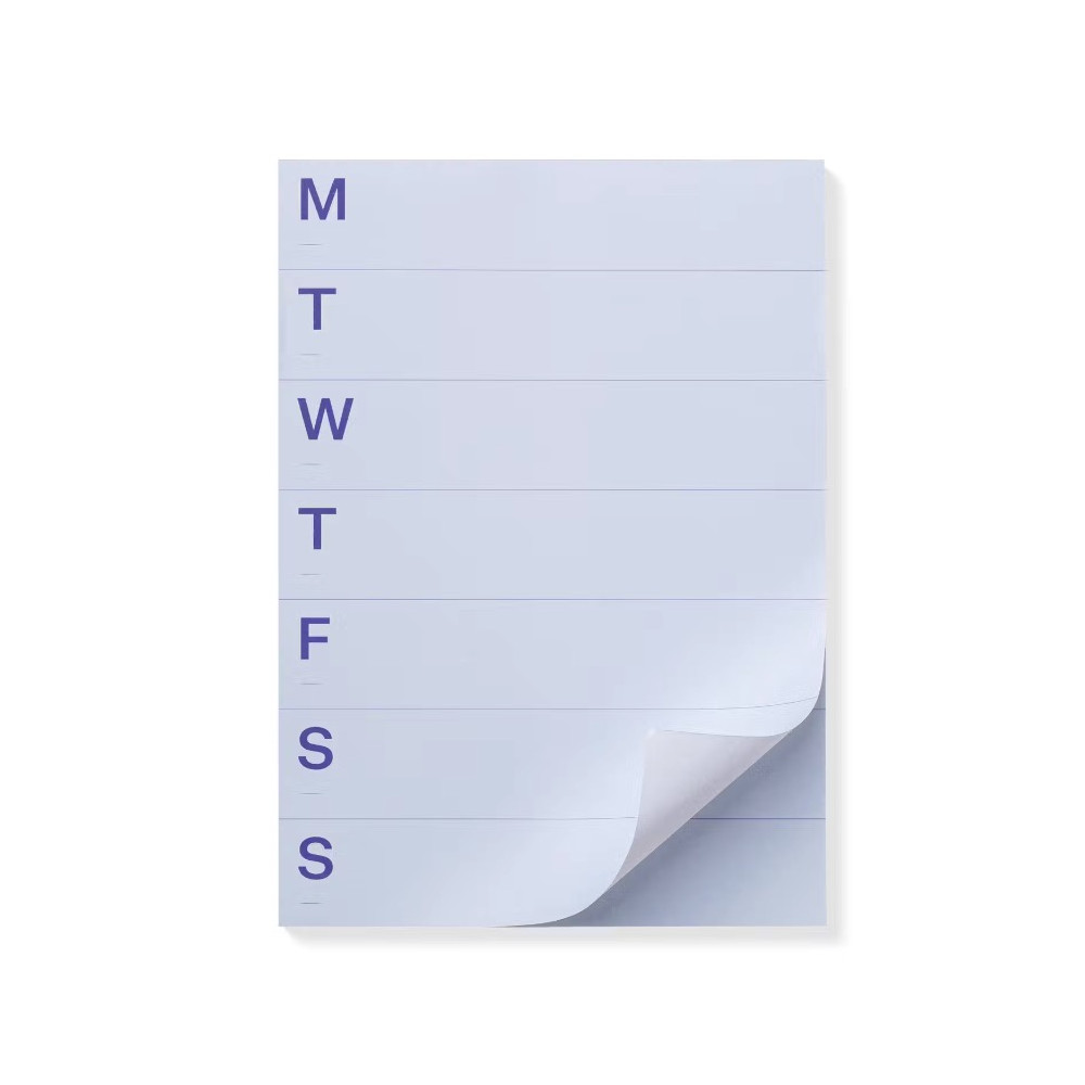Undated Weekly Notepad A5 - mishmash - 80 g/m2