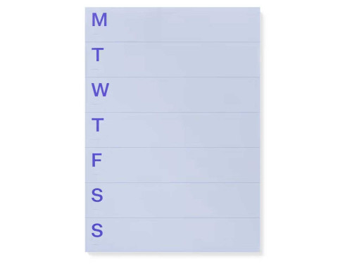 Undated Weekly Notepad A5 - mishmash - 80 g/m2