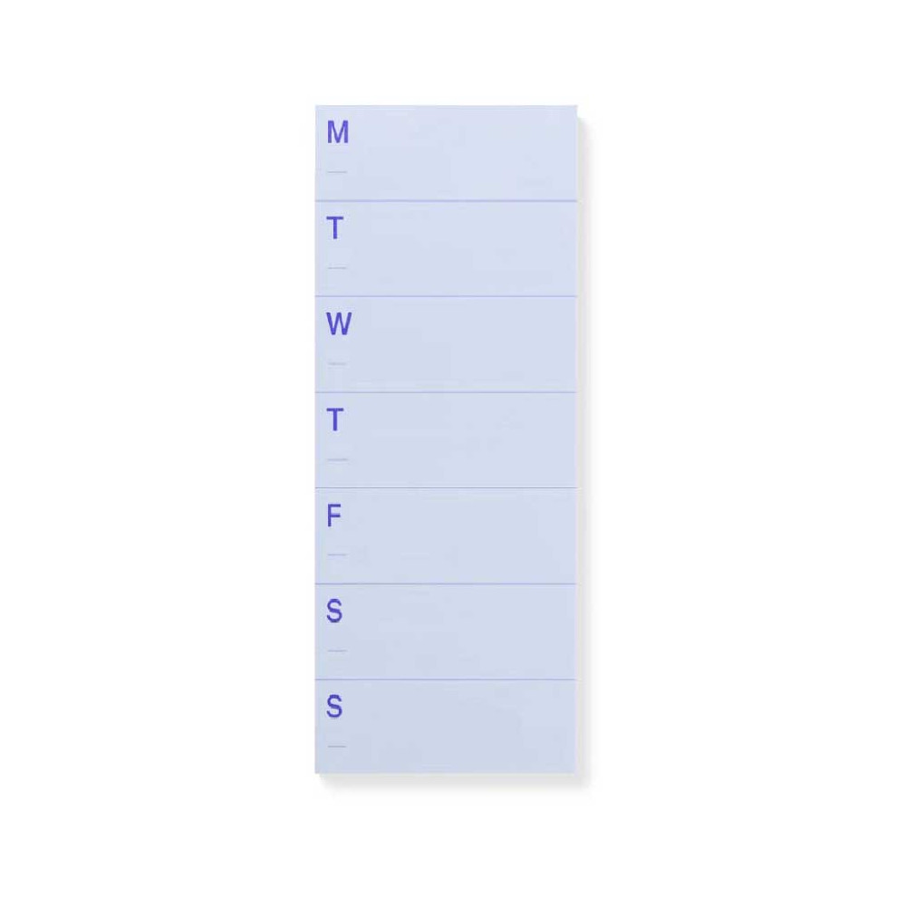Undated Weekly Notepad 7 x 30 cm - mishmash - 80 g/m2