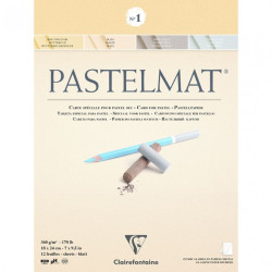 Pastelmat paper pad - Clairefontaine - no. 1, 18 x 24 cm, 360g, 12 sheets