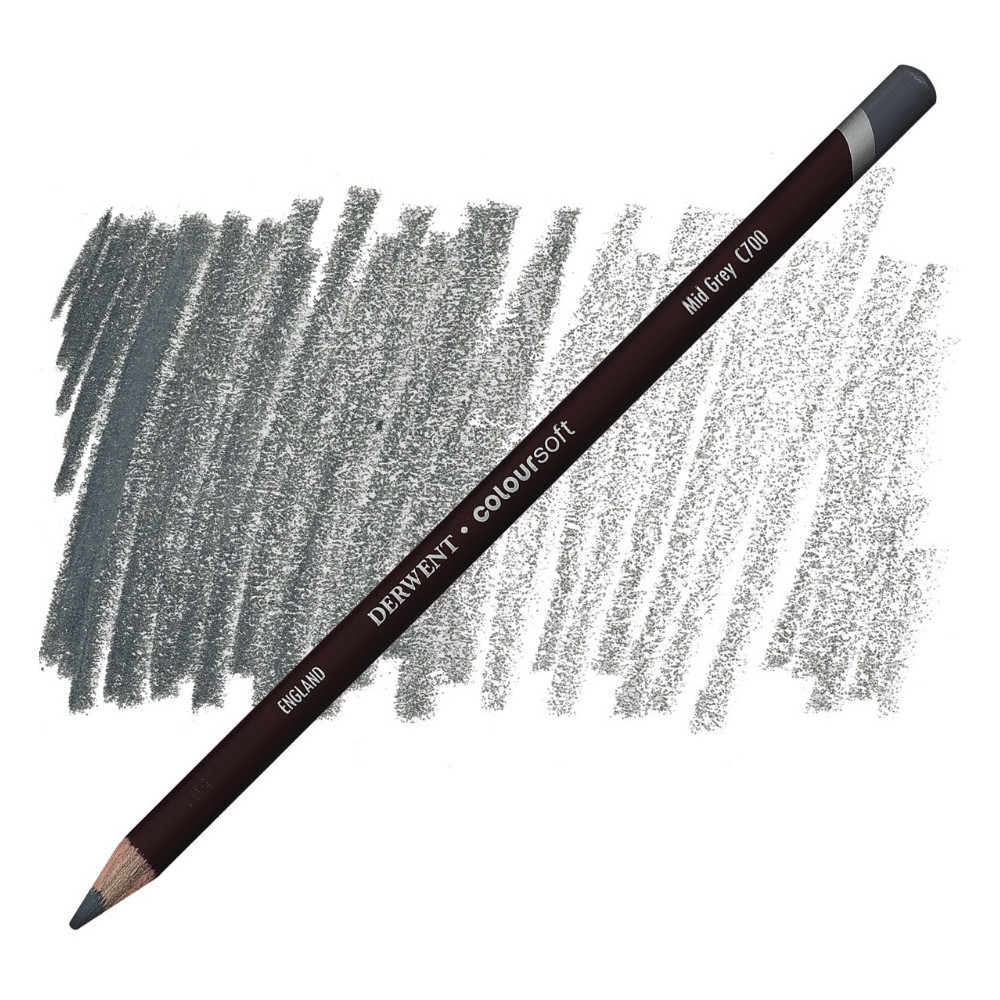 Coloursoft pencil - Derwent - C700, Mid Grey