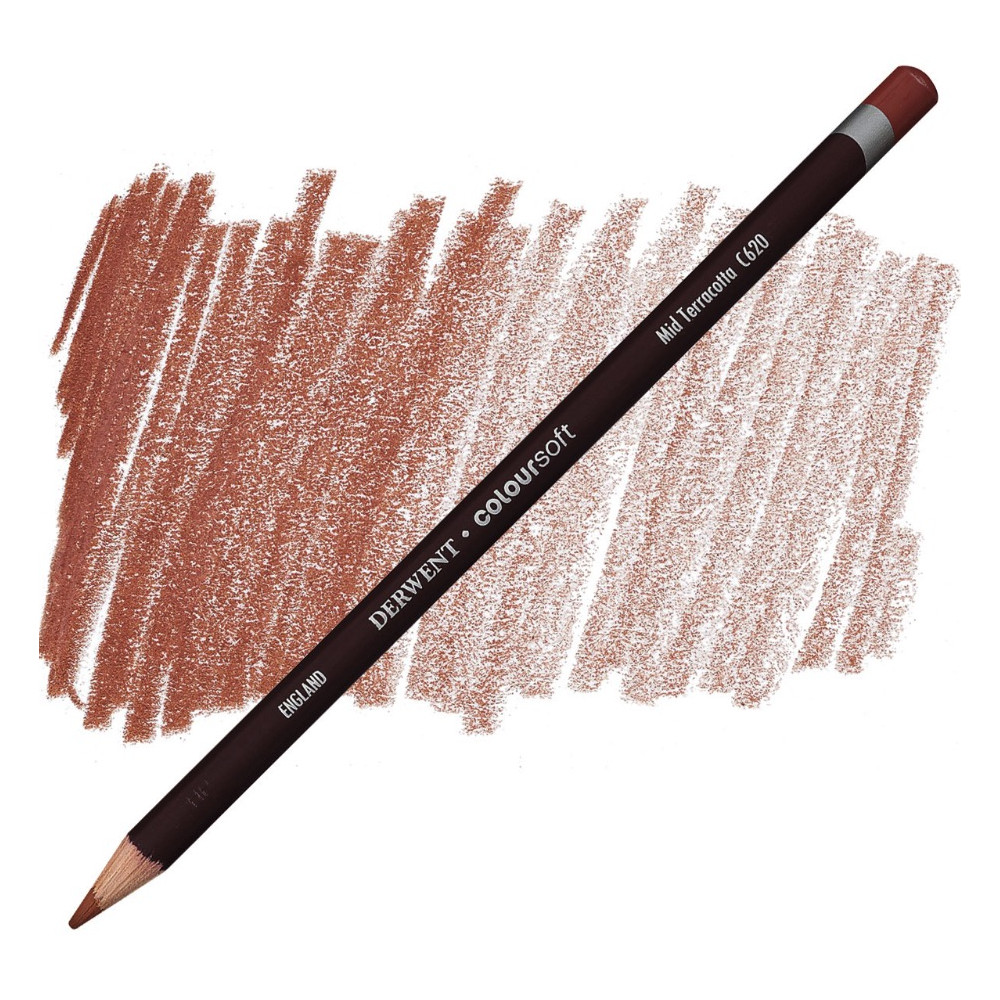 Coloursoft pencil - Derwent - C620, Mid Terracotta
