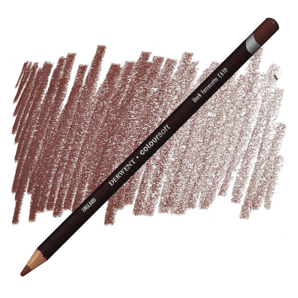 Coloursoft pencil - Derwent - C610, Dark Terracotta