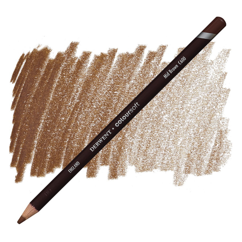 Coloursoft pencil - Derwent - C600, Mid Brown