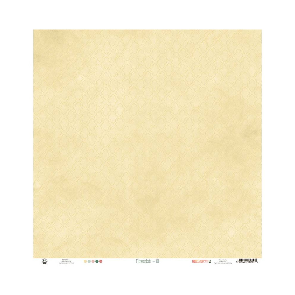 Scrapbooking paper 30,5 x 30,5 cm - Piątek Trzynastego - Flowerish 01