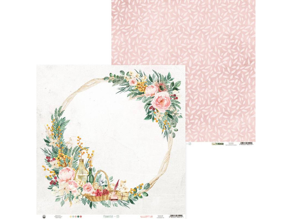 Papier do scrapbookingu 30,5 x 30,5 cm - Piątek Trzynastego - Flowerish 03