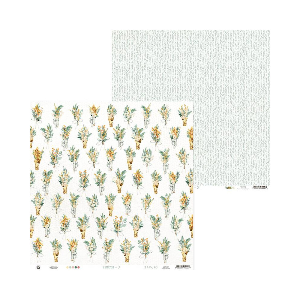 Scrapbooking paper 30,5 x 30,5 cm - Piątek Trzynastego - Flowerish 04