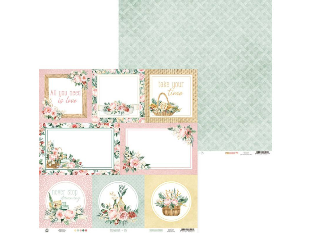 Papier do scrapbookingu 30,5 x 30,5 cm - Piątek Trzynastego - Flowerish 05