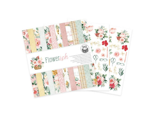 Set of scrapbooking papers 30,5 x 30,5 cm - Piątek Trzynastego - Flowerish