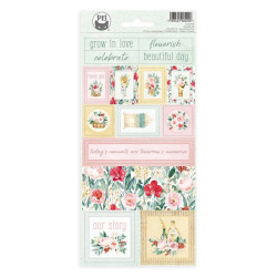 Set of paper stickers 10,5 x 23 cm - Piątek Trzynastego - Flowerish 02