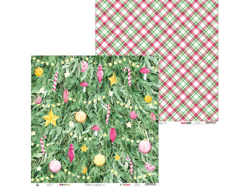 Scrapbooking paper 30,5 x 30,5 cm - Piątek Trzynastego - Santa's Workshop 04