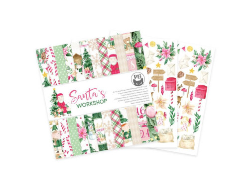 Set of scrapbooking papers 30,5 x 30,5 cm - Piątek Trzynastego - Santa's Workshop