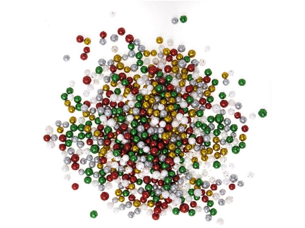 Styrofoam Christmas glitter balls - DpCraft - 8 g