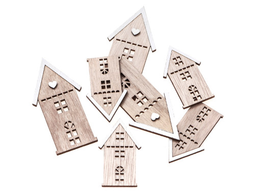 Drewniane Domki - DpCraft - naturalne, 7 szt.