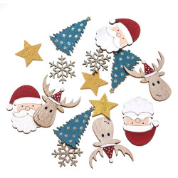 Wooden Christmas motifs - DpCraft - multicolor, 15 pcs.