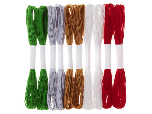 Set of stranded cotton, Christmas - DpCraft - 10 pcs.