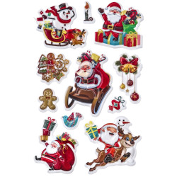Puffy stickers Santa Claus - DpCraft - 11 pcs.